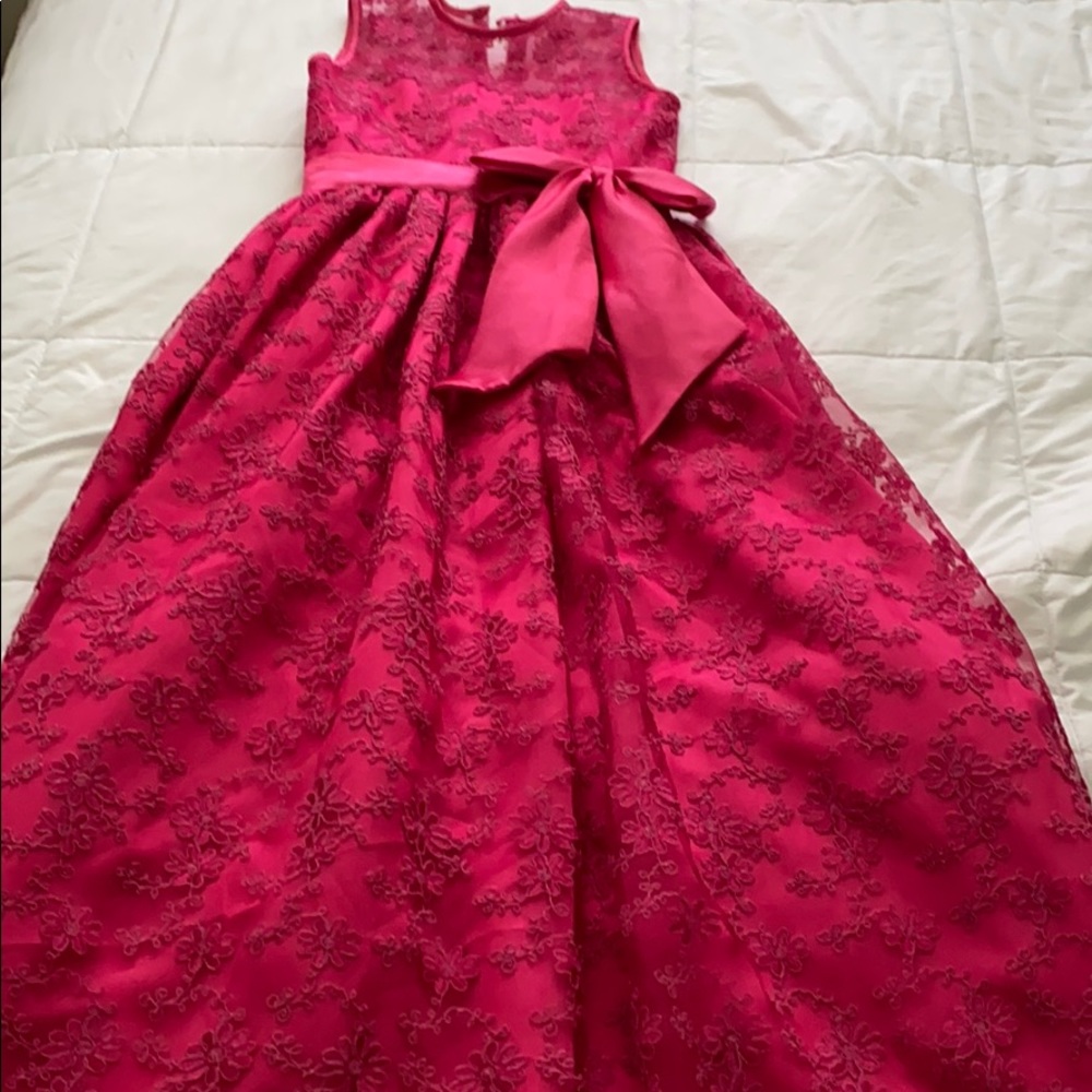 Handmade dress, fits a 12 year old,pink, worn once